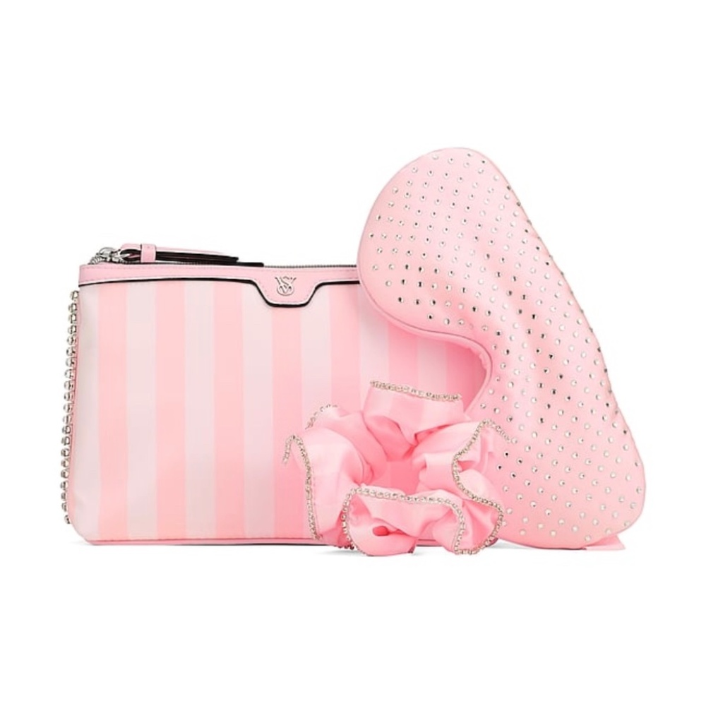 Victoria’s Secret Travel Kit Gift Set Heritage Stripe NIB